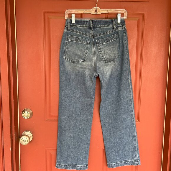 Loft Wide Leg Crop Jeans in Vintage Indigo Wash 24P - Picture 4 of 4
